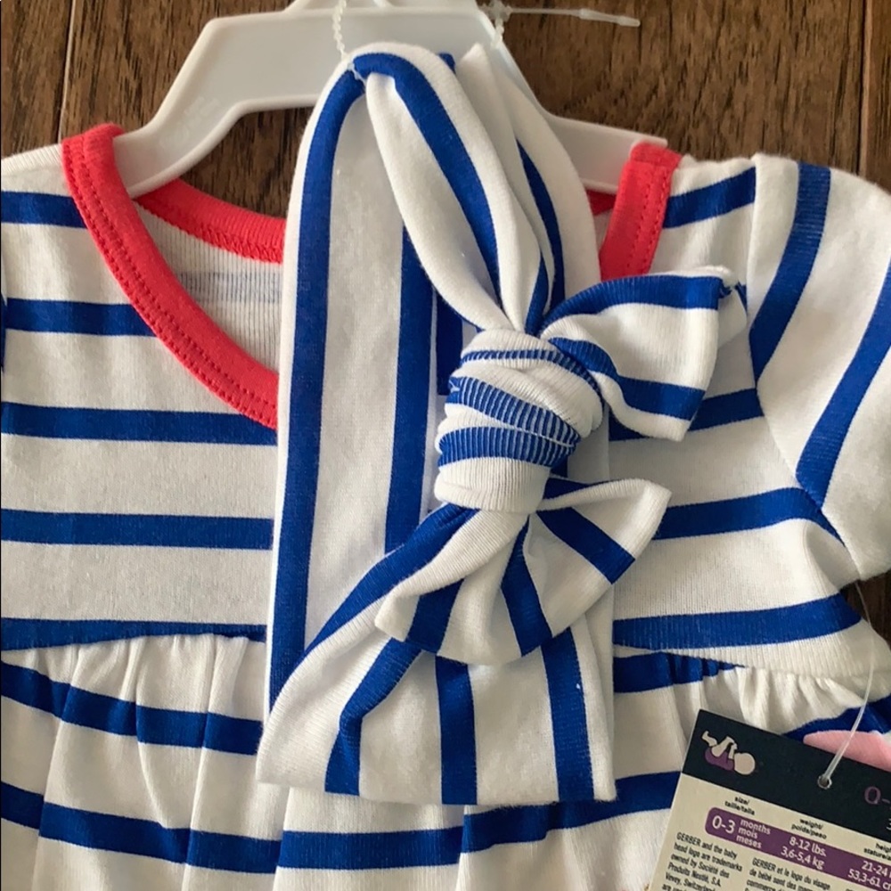 NWT Gerber Baby Striped Dress - Picture 5 of 6
